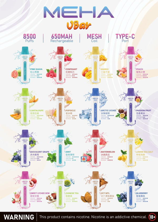 MEHA魅嗨拋棄式/8500口可充電【滿10送一】